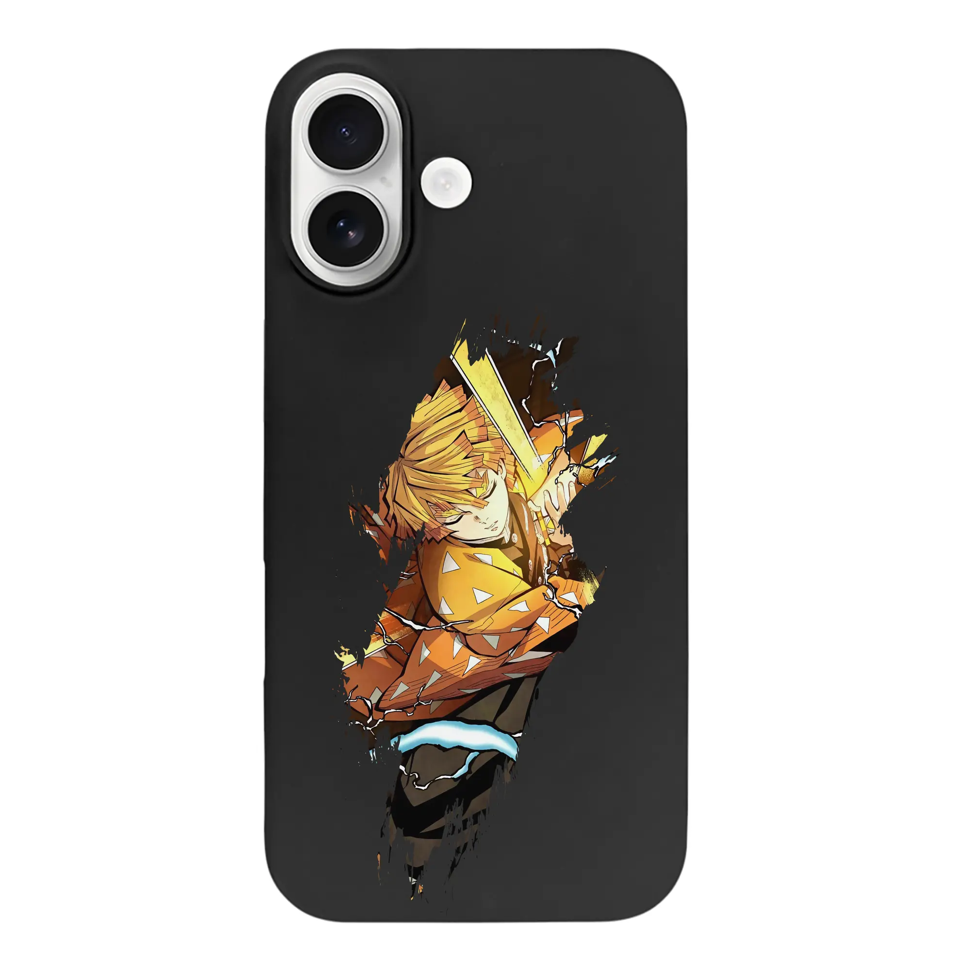 鬼滅の刃 グッズ,我妻 善逸 - iPhone 17 シリーズ シリコンケース 薄型 耐衝撃 指紋防止 ソフトタッチカバー 精密フィット 傷防止 保護ケース iPhone 17/17 Air/17 Pro/17 Pro Max 対応